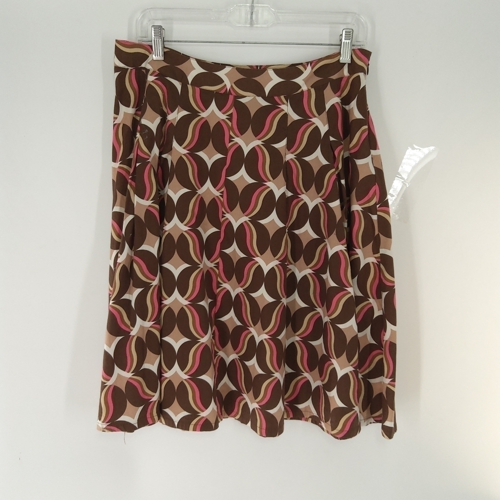 APOSTROPHE SIZE 8 RETRO Pattern pleated skirt - Picture 1 of 7